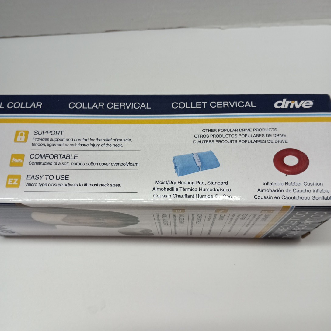 Drive Medical Cervical Collar White Support Comfortable New One Size Fits Most