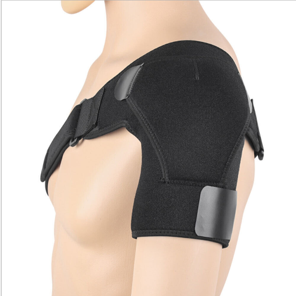 1X Adjustable Shoulder Support Brace Compression Strap Heat Patch Sports