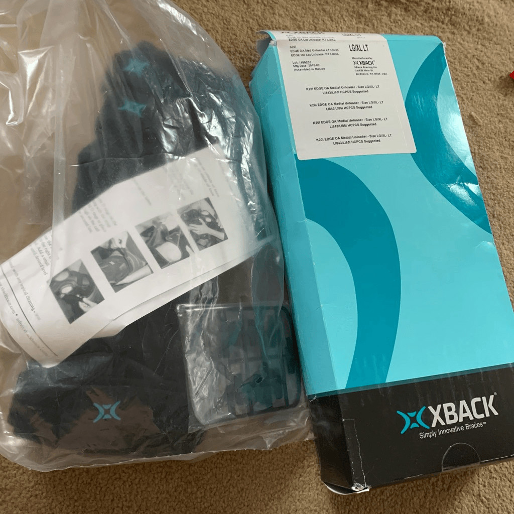 XBACK Knee Brace Edge OA Medical Unloader Size LG/XL-LT *Never Used*