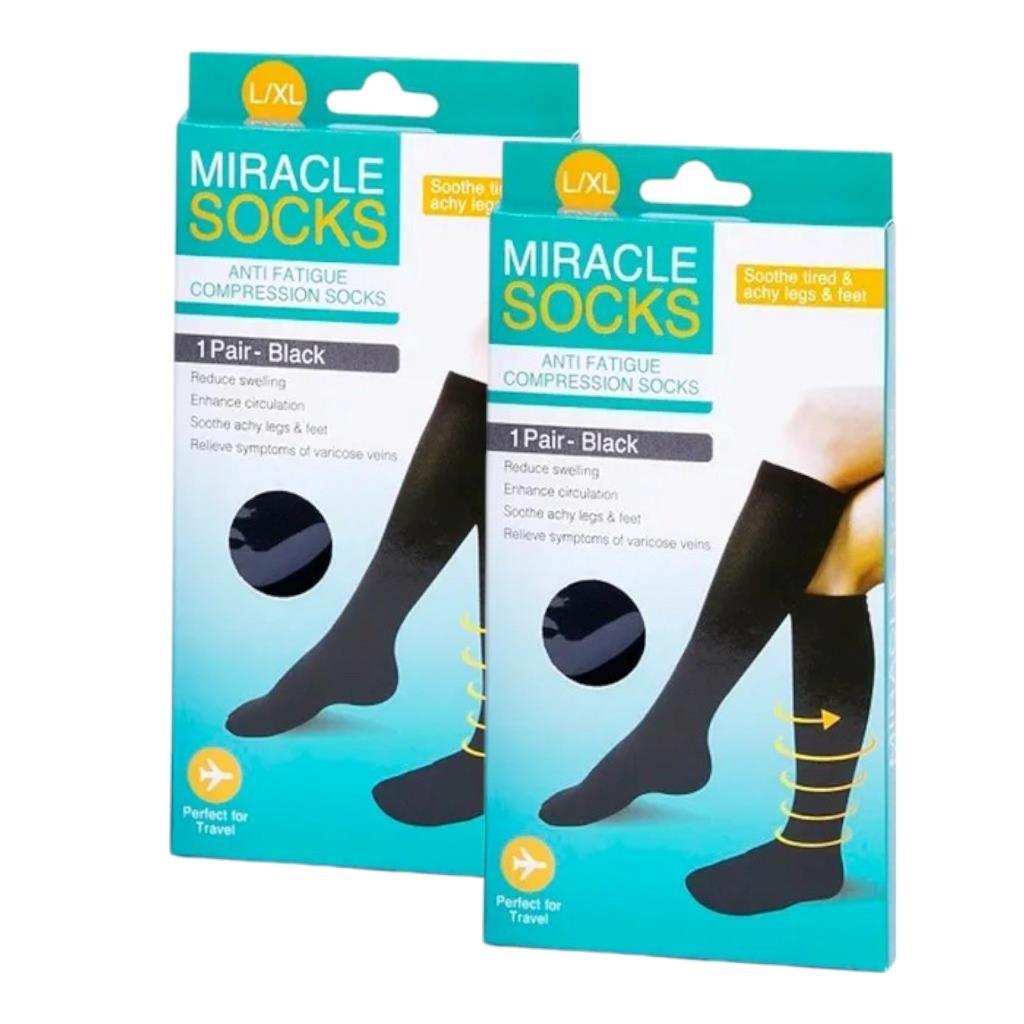 Compression Support Socks – Flight & Travel Relief for Varicose Veins, Swelling