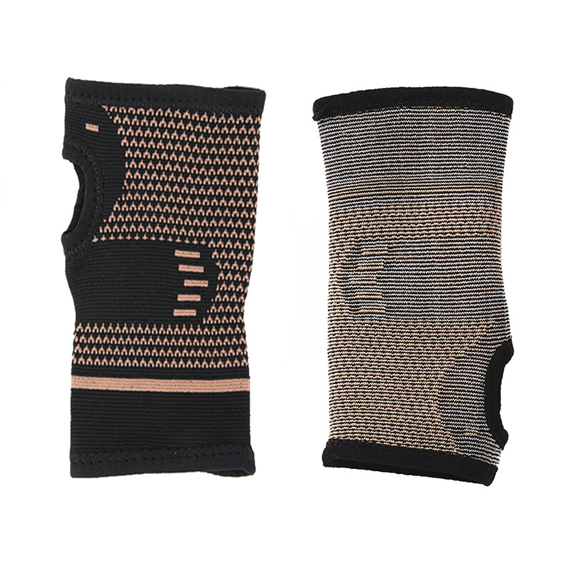 Copper Wrist Brace Support Sprain Carpal Tunnel Arthritis Compression Sleeve US