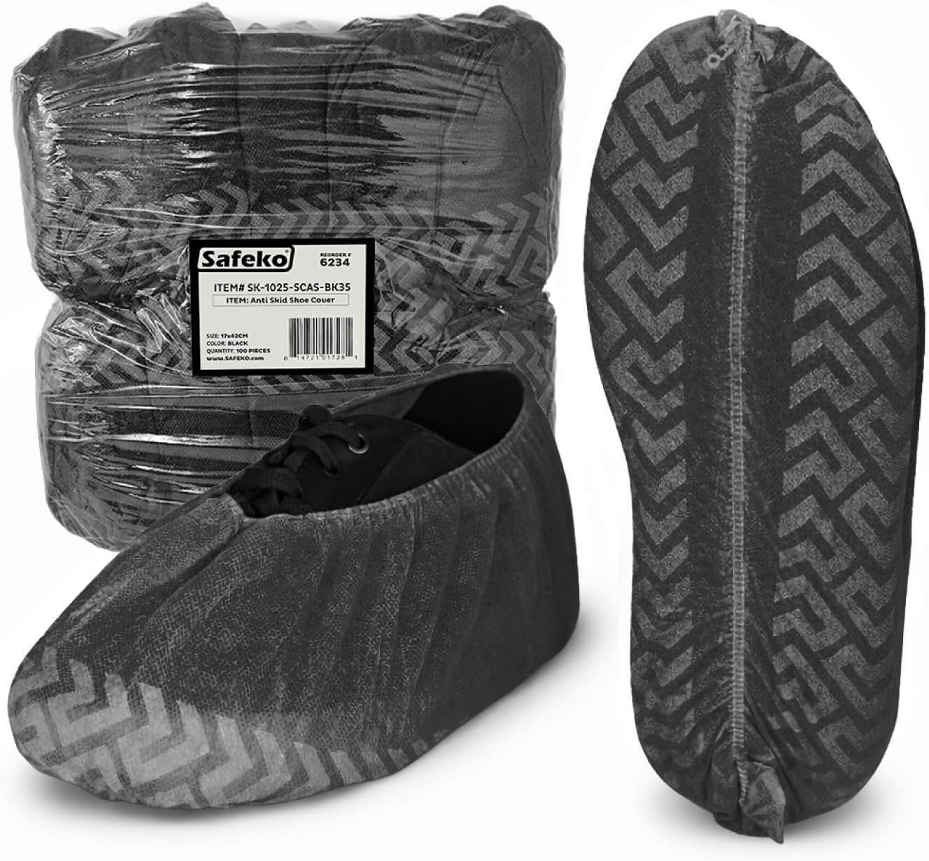 Premium Disposable Boot & Shoe Covers Booties, Durable, Non-Slip, Non-Toxic, Rec