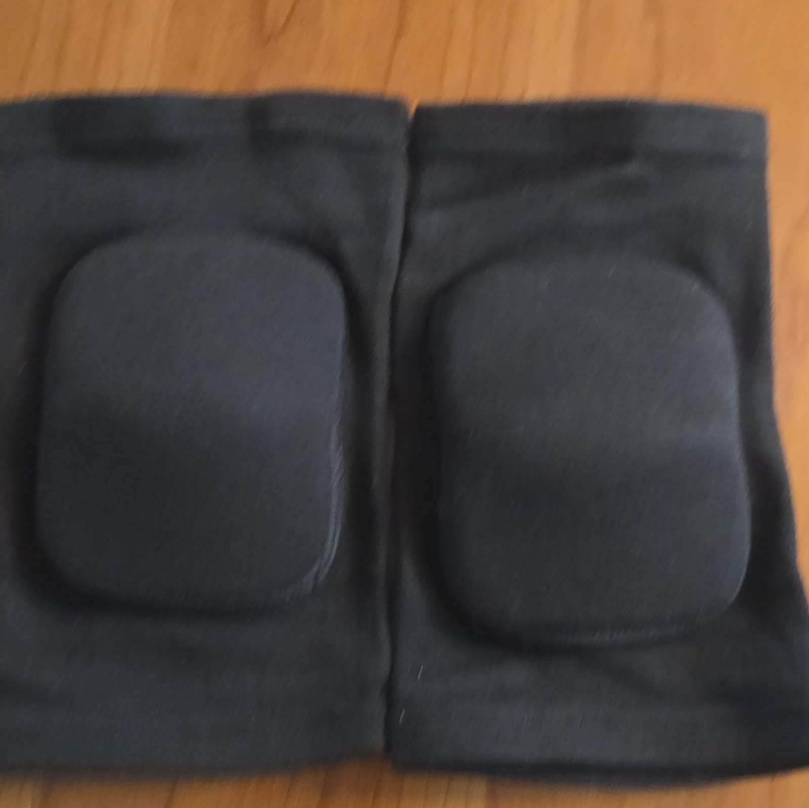 Black Padded Knee Compression/Protection Brace Sleeves Pair, One Size Unisex