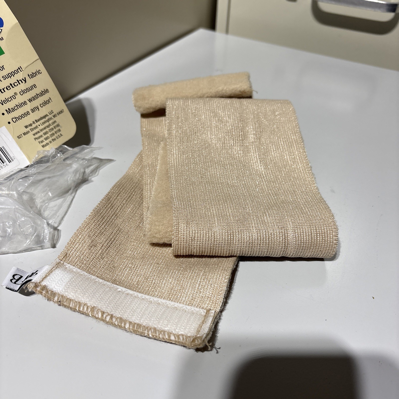 Compression Wrap 4”x36” Stretchy Fabric Hook & Loop Fastener Latex-Free