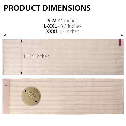 Premium Umbilical Hernia Belt for Men and Plus Size 3XL (up to 52″) Beige