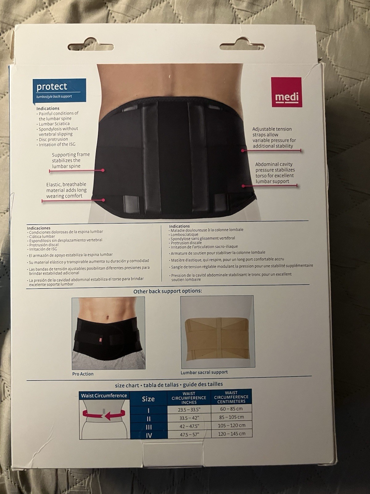 Medi Protect Lumbostyle Back Support Brace Black Size III K260623