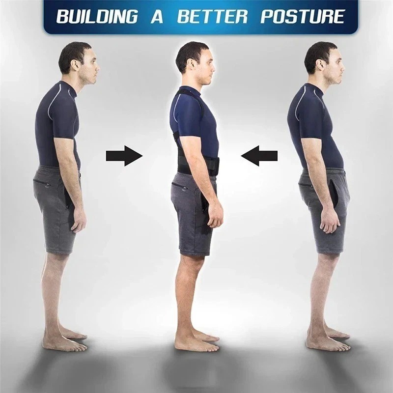Posture Corrector Support Magnetic Back Shoulder Brace Belt Band for Men Women S
