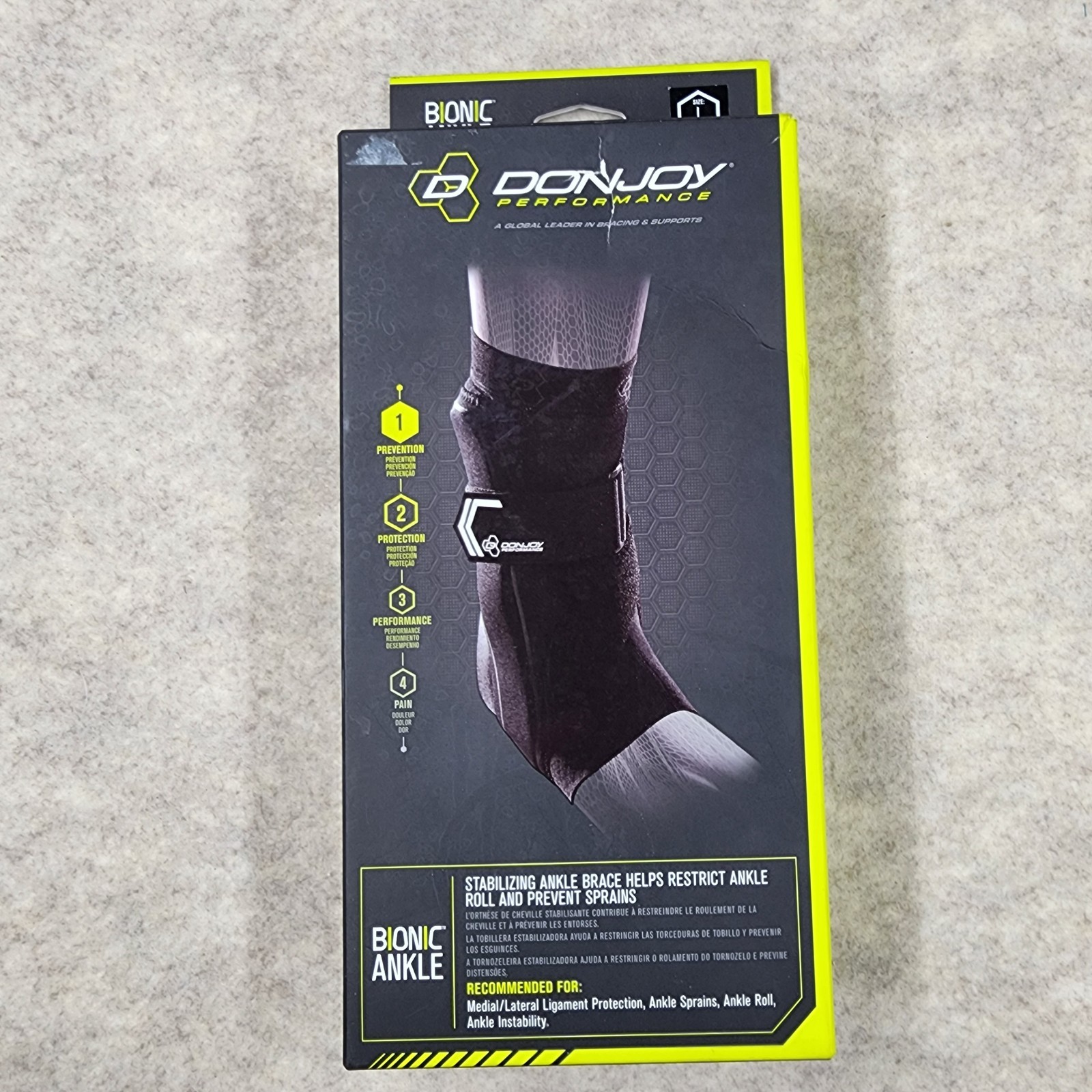 DonJoy Bionic Speed Wrap Ankle Brace- Mid Support- LARGE SIZE Right