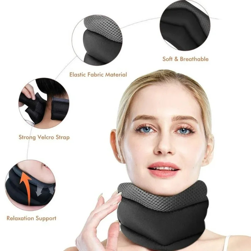 Neck Support Cervical Brace Adjustable Cervical Collar Soft Durable Foam for Rel