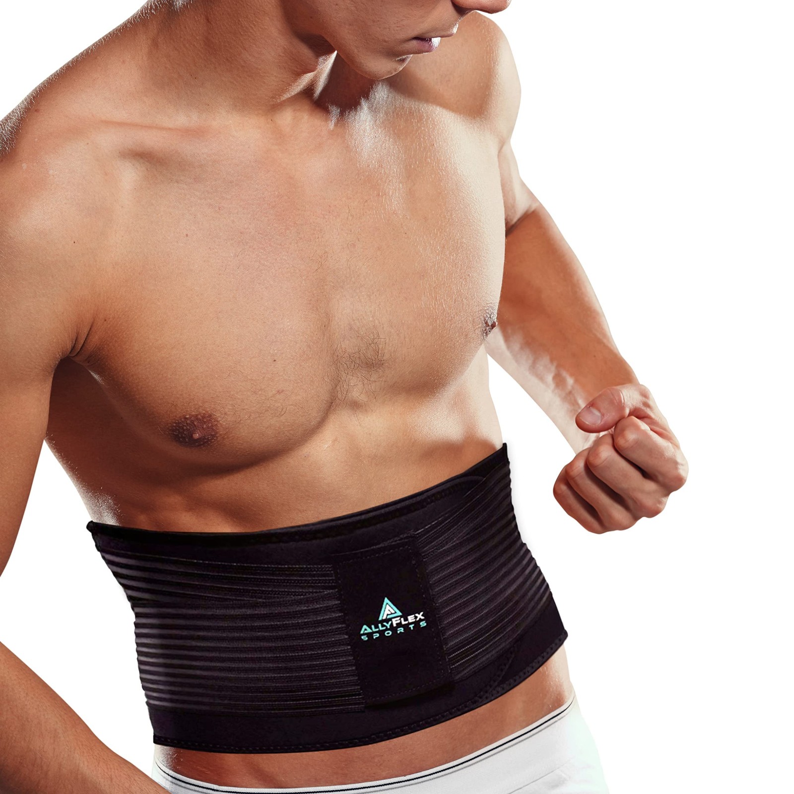 AllyFlex Sports – Back Brace Lumbar Support Belt for Women and Men – Medium