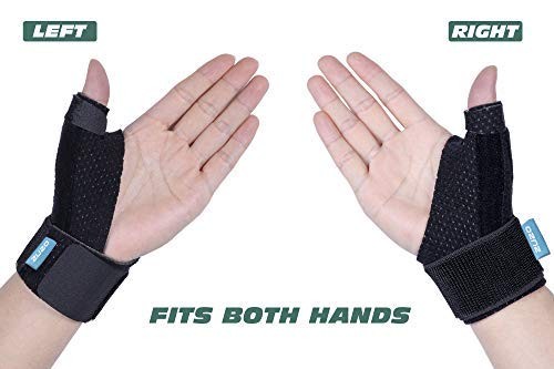 2U2O Compression Reversible Thumb & Wrist Stabilizer One Size, Black