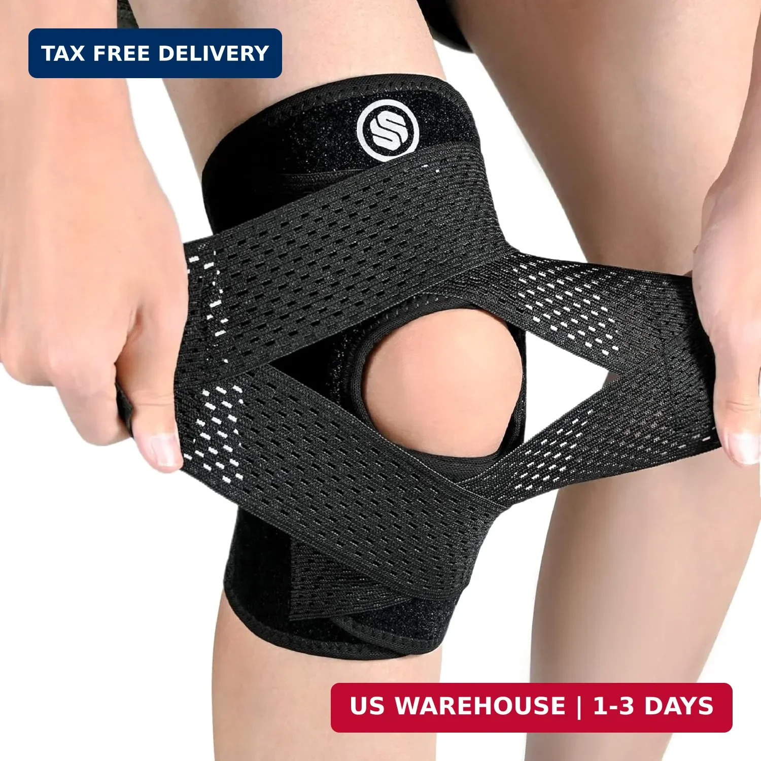 Knee Brace with Side Stabilizers for Knee Pain, Adjustable Knee Support | for Me