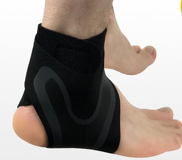 Ankle Support Brace Compression Stabilization Sleeve Black M 2pcs Left Right