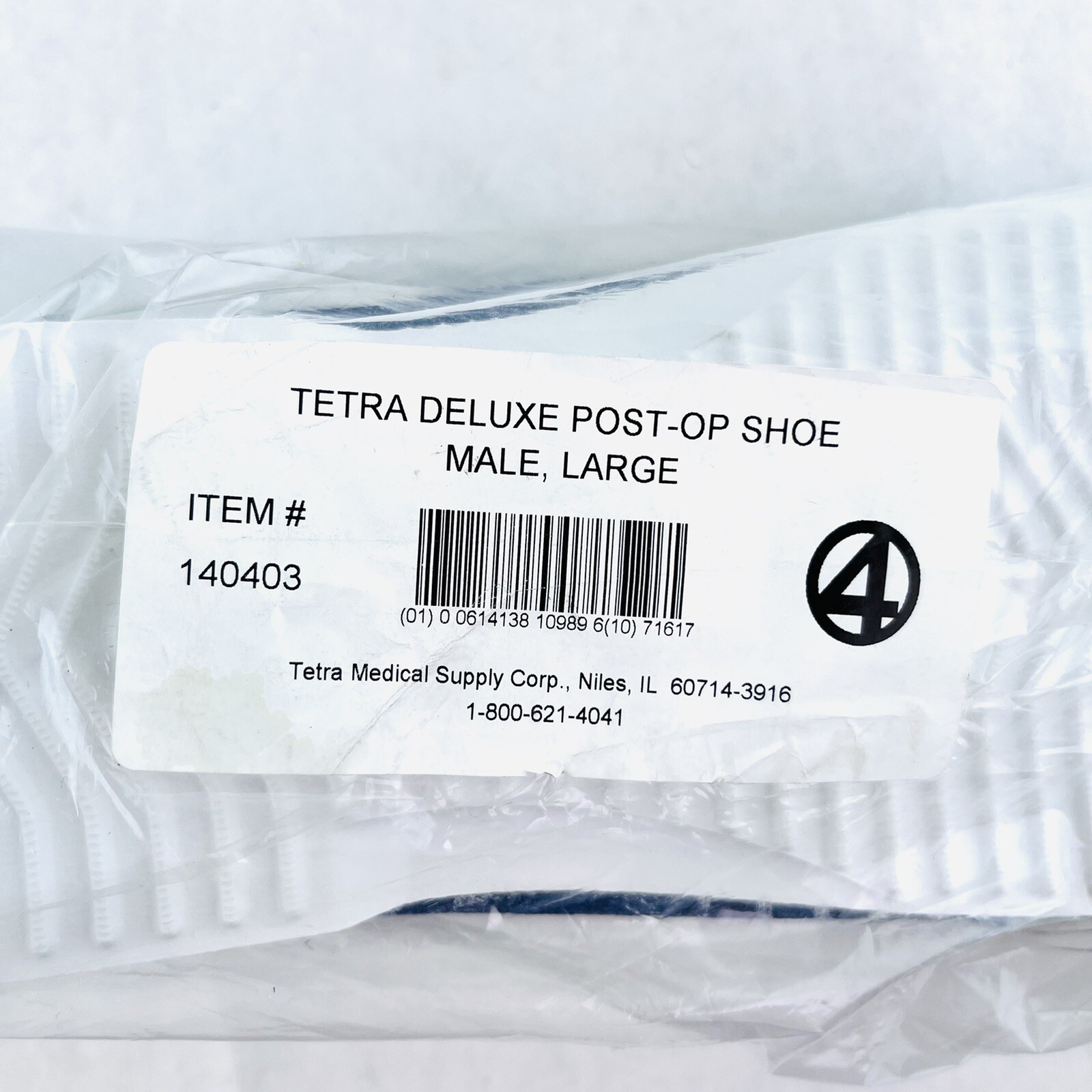 Large Blue Male Post-Op Shoe, Deluxe 140403 New