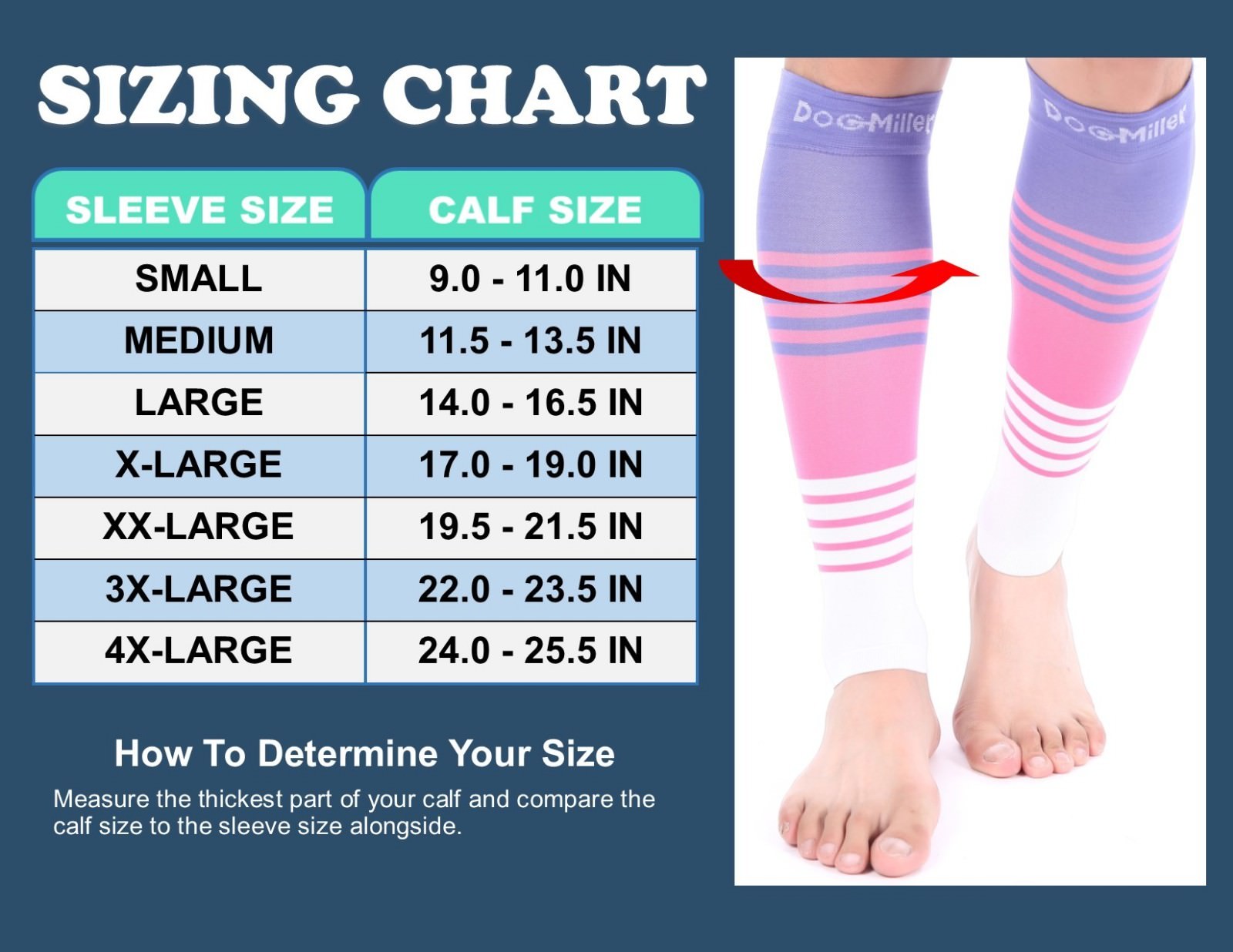 Doc Miller Calf Compression Sleeve 1Pair20-30mmHg Varicose Veins Sock VIOLET/PNK