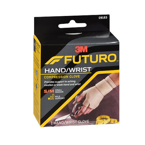 Futuro Compression Hand/Wrist Glove Mild Support Small/Medium 1 Each By 3M