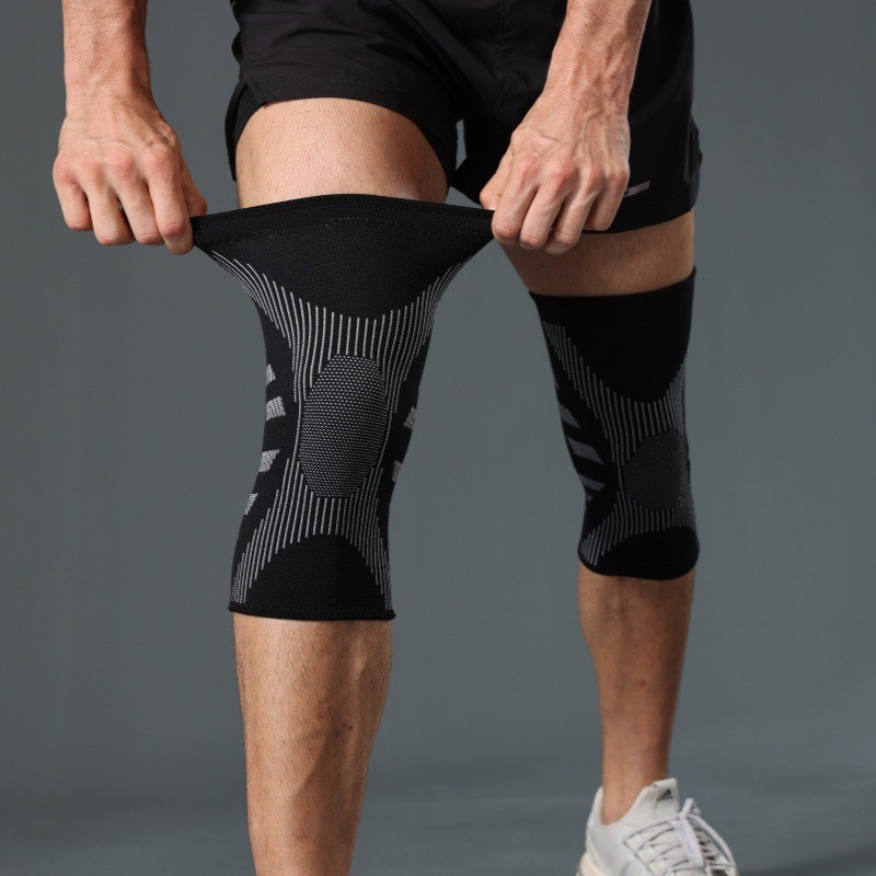 Knitted Breathable Sports Knee Brace Compression Sleeve