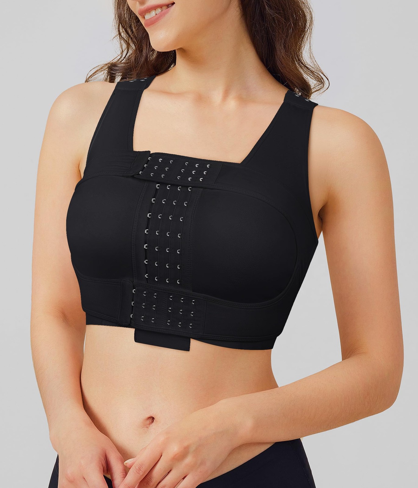 Front Closure Post Surgical Compression Everyday Bra for Women Mastectomy wit…