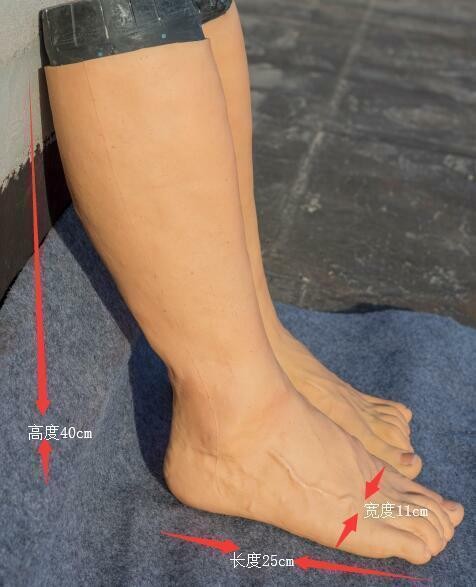 Artificial Silicone Prosthesis Foot Sleeve Legging Cover Scars Protect Injured