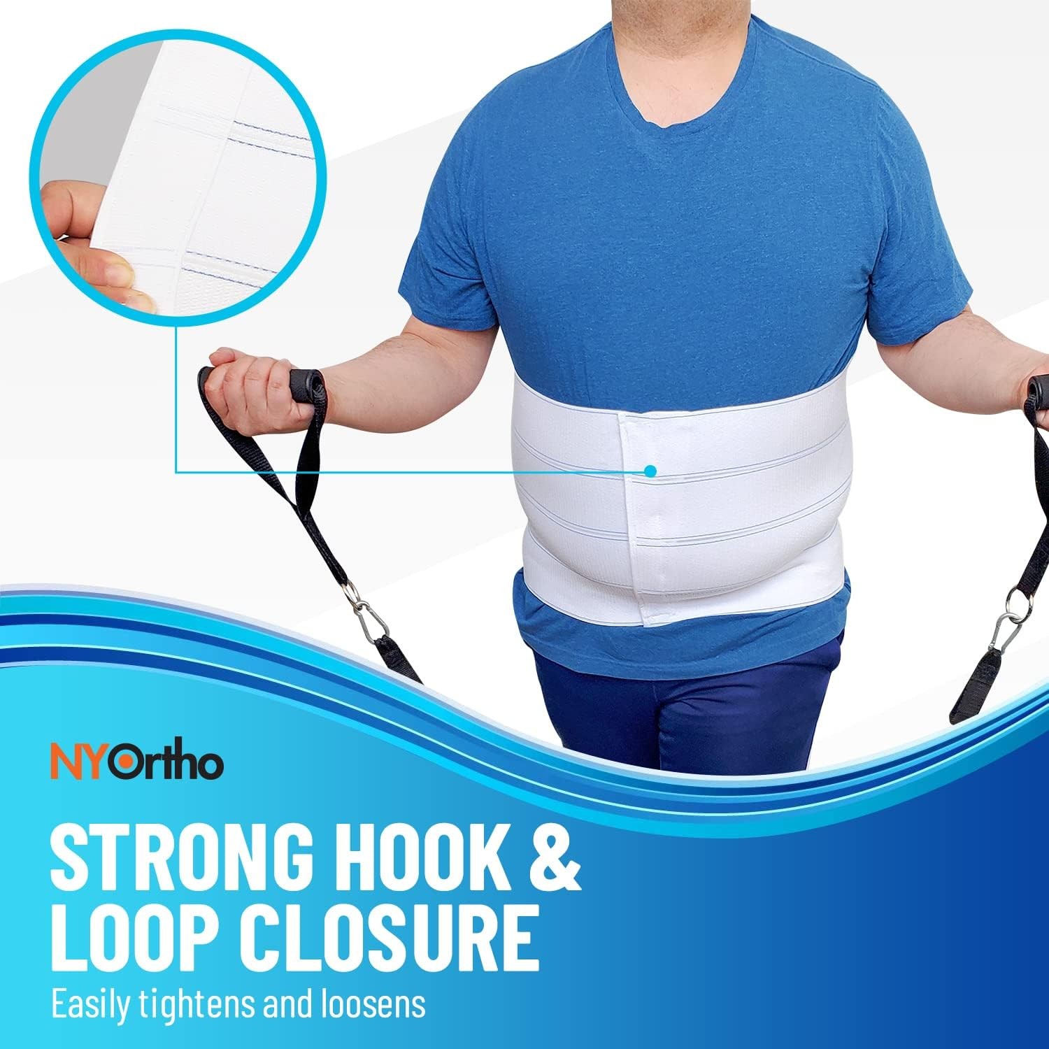Bariatric Abdominal Binder,12-Inch Wide Elastic Belly Wrap for Plus-Size Men …