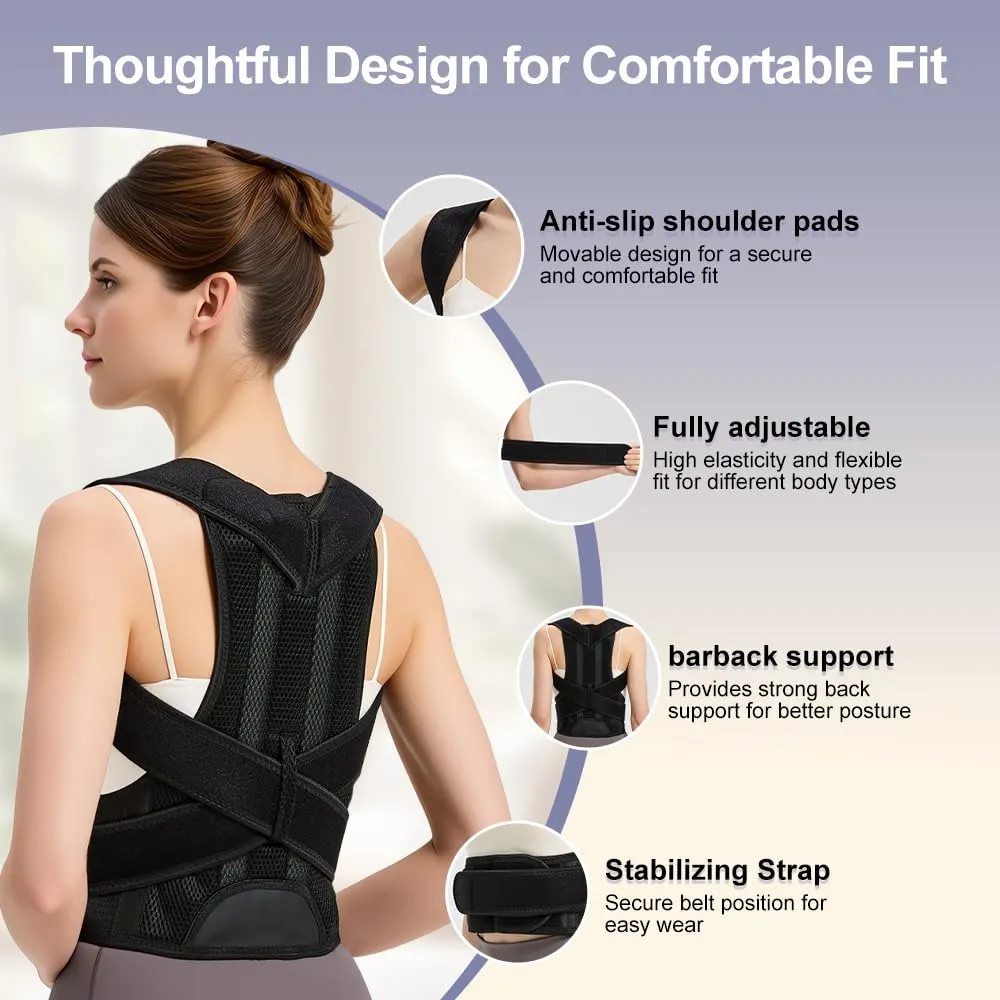 Adjustable Posture Corrector Small Back Brace For Neck Shoulder Pain Relief S…