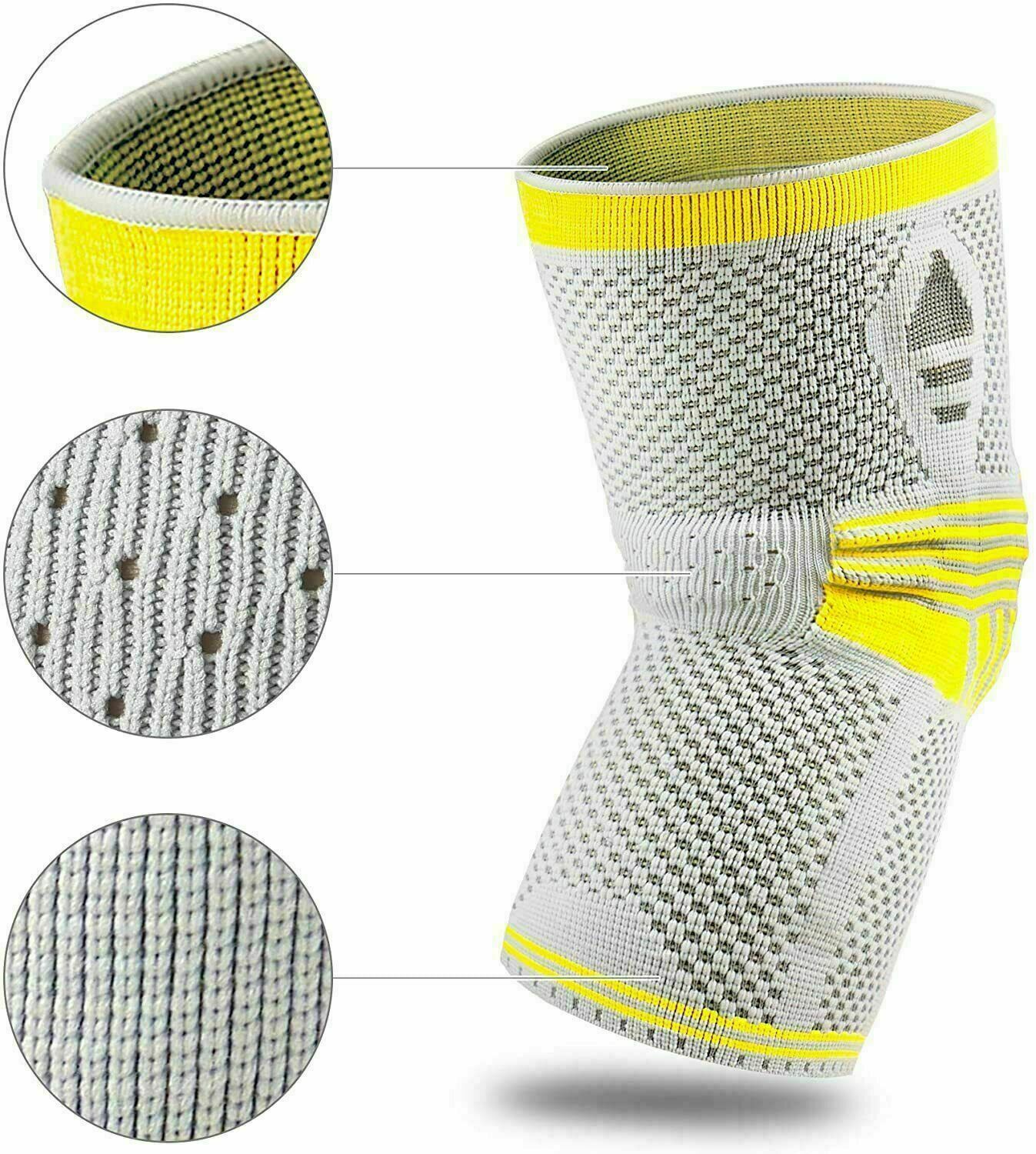 Bracoo Knee Support Yellow Open-Patella Brace for Arthritis Joint Pain ORIG $70