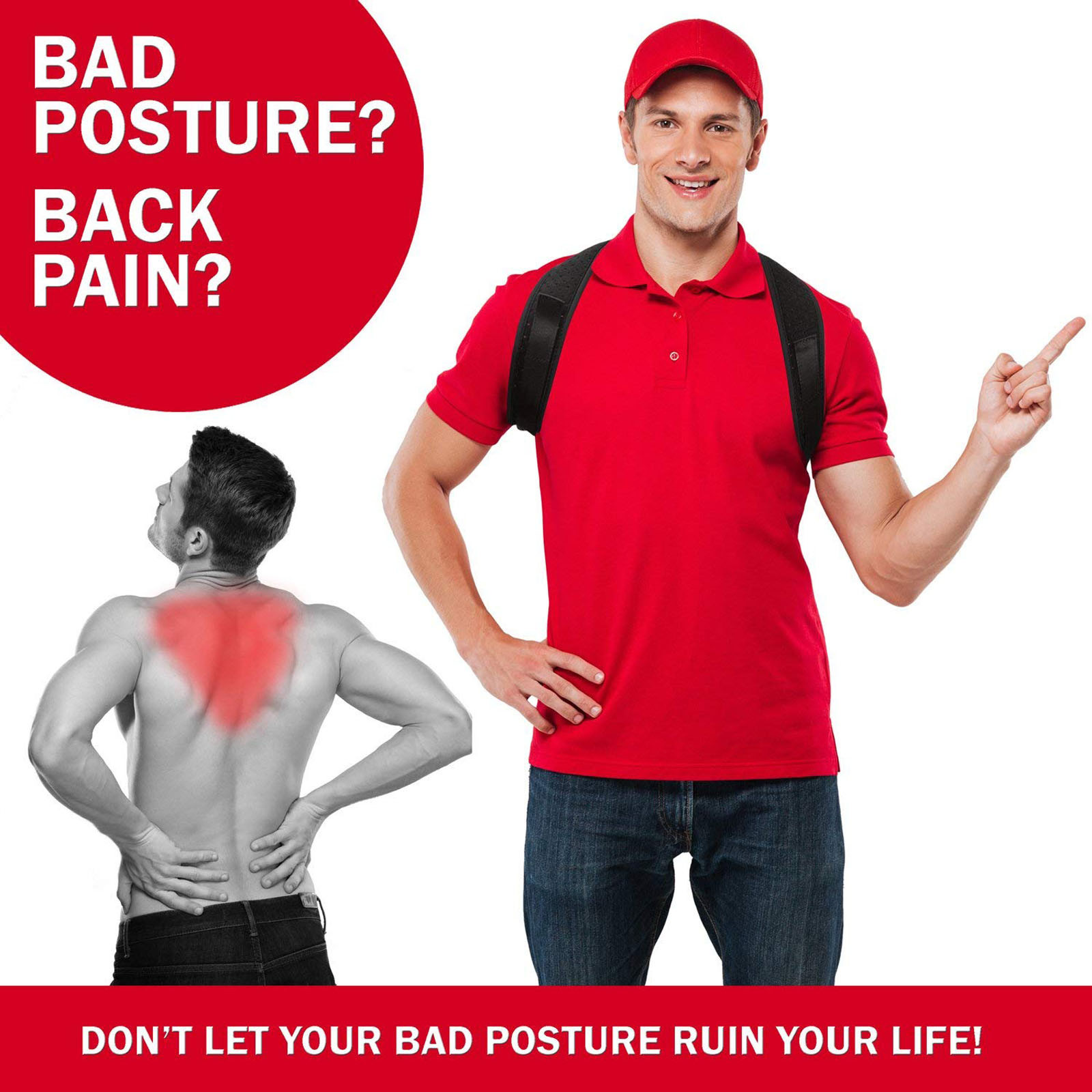 Value Pack – Flex Fix Posture Brace Posture Corrector For Women Men for Hump