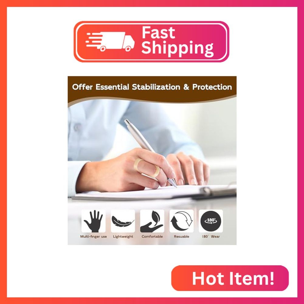 Mezeic 10 Pcs Finger Splints Oval Trigger Finger Splint for Thumb Index Middle P