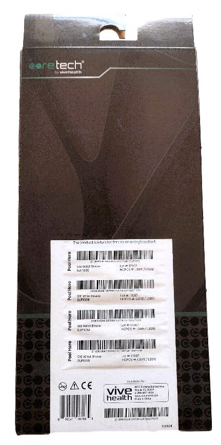 CORETECH 916 Universal Wrist Brace/Splint – Black #L3915/L3916