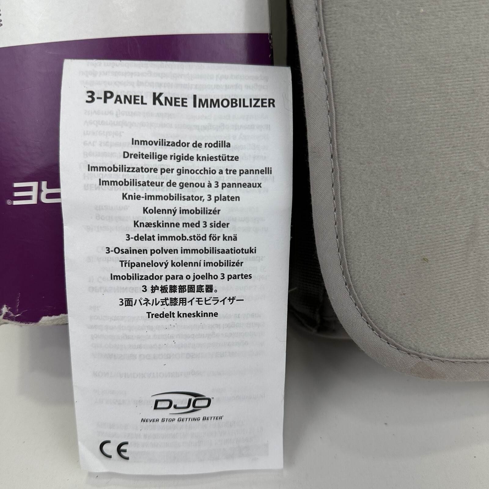 Procare Djo 20″ Knee Splint 3 Panel # 79-80020 Universal Unisex Immobilizer EUC