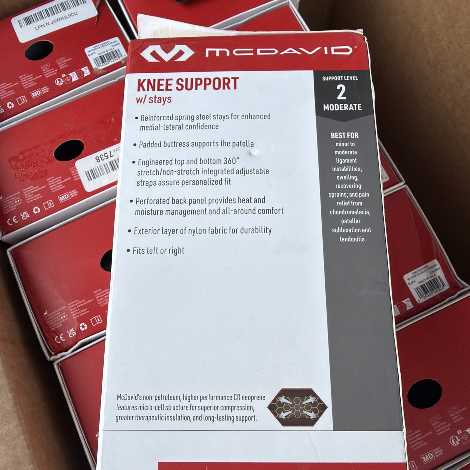 Mcdavid Level 2 Knee support w/ stays size XX-large 17.5-19
