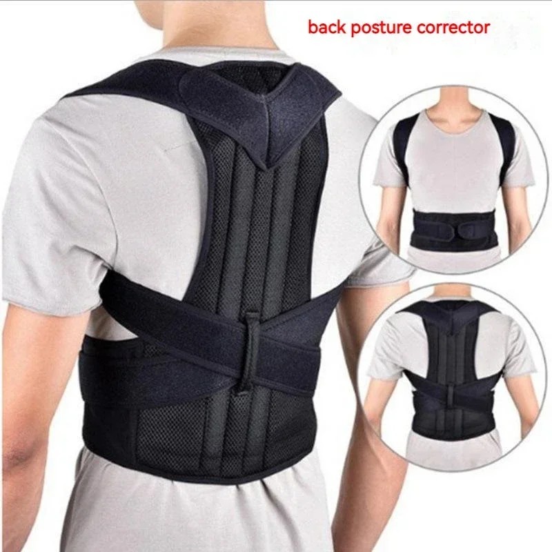 Adjustable Posture Corrector Low Back Support Shoulder Brace Belt for Men Women