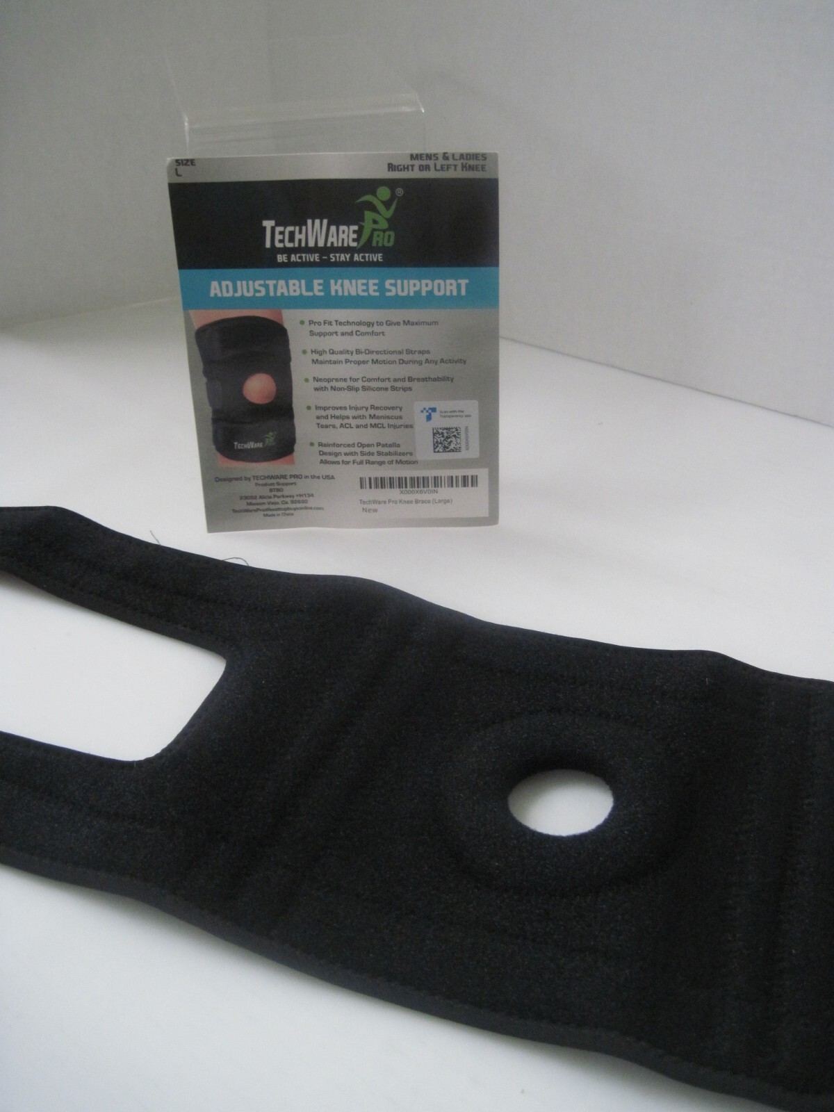 TechWare Pro Knee Brace Support Knee Brace for Knee Pain Size Large New