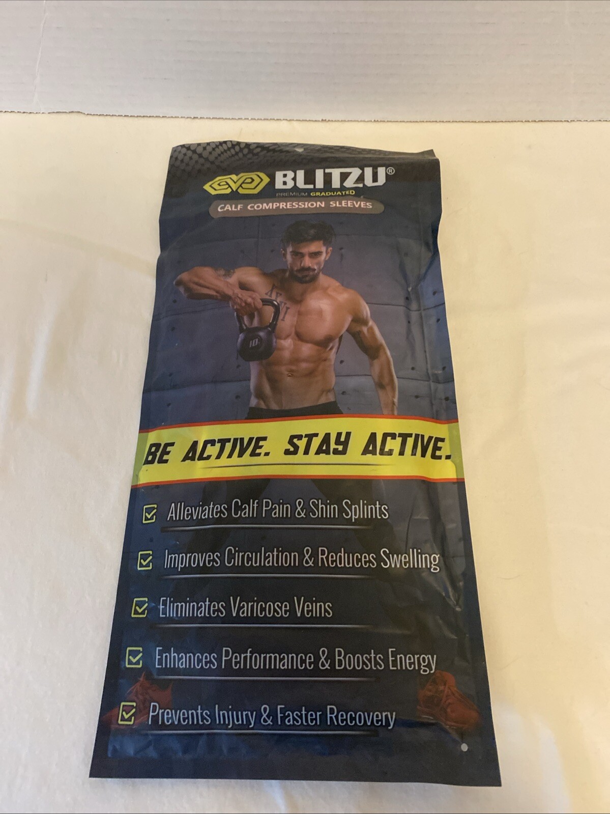 BLITZU Calf Compression Sleeve for Men & Women Footless Compression Sock Support