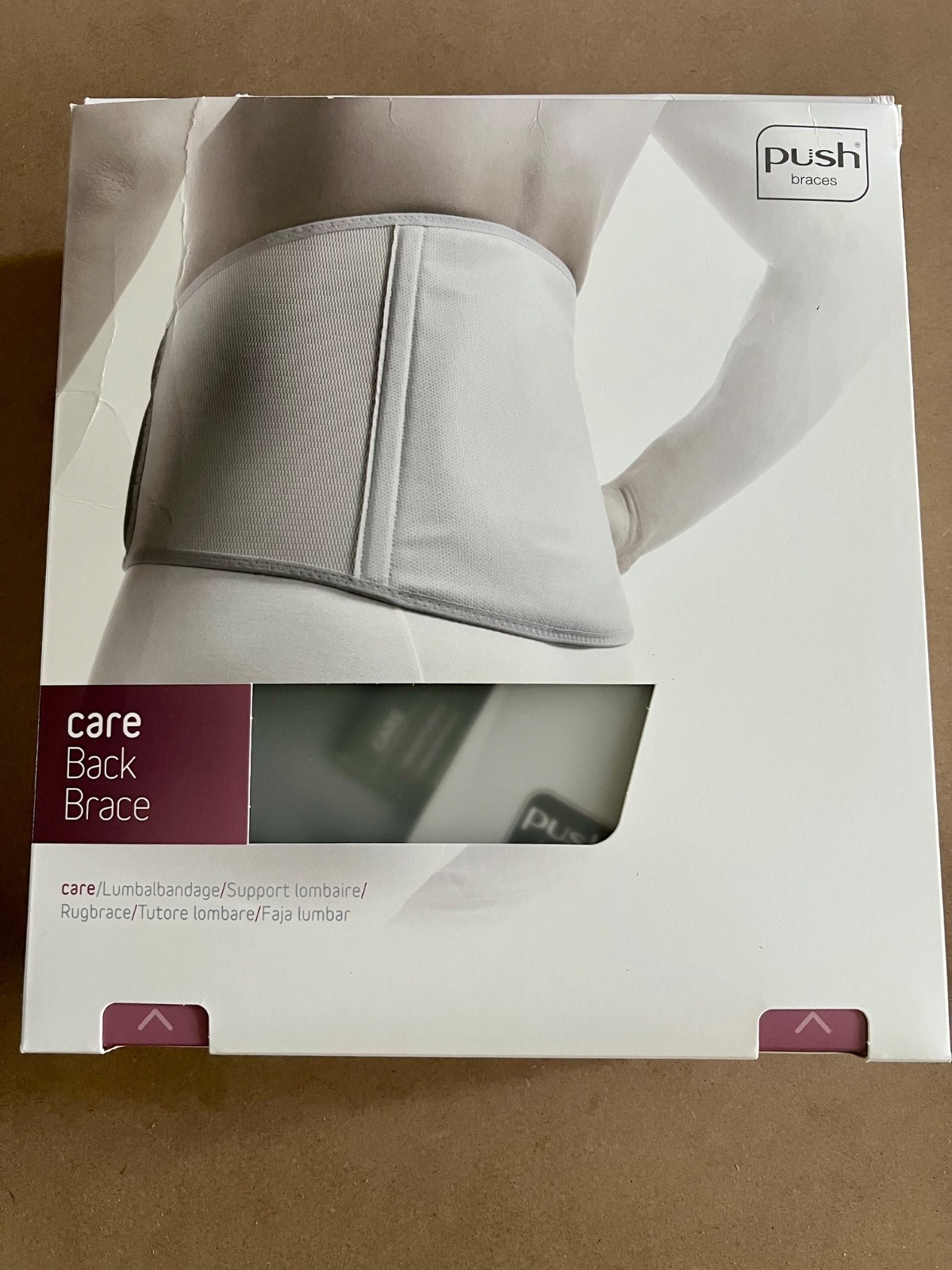 Push Back Brace Size 1 NEW in Box Gray and Purple
