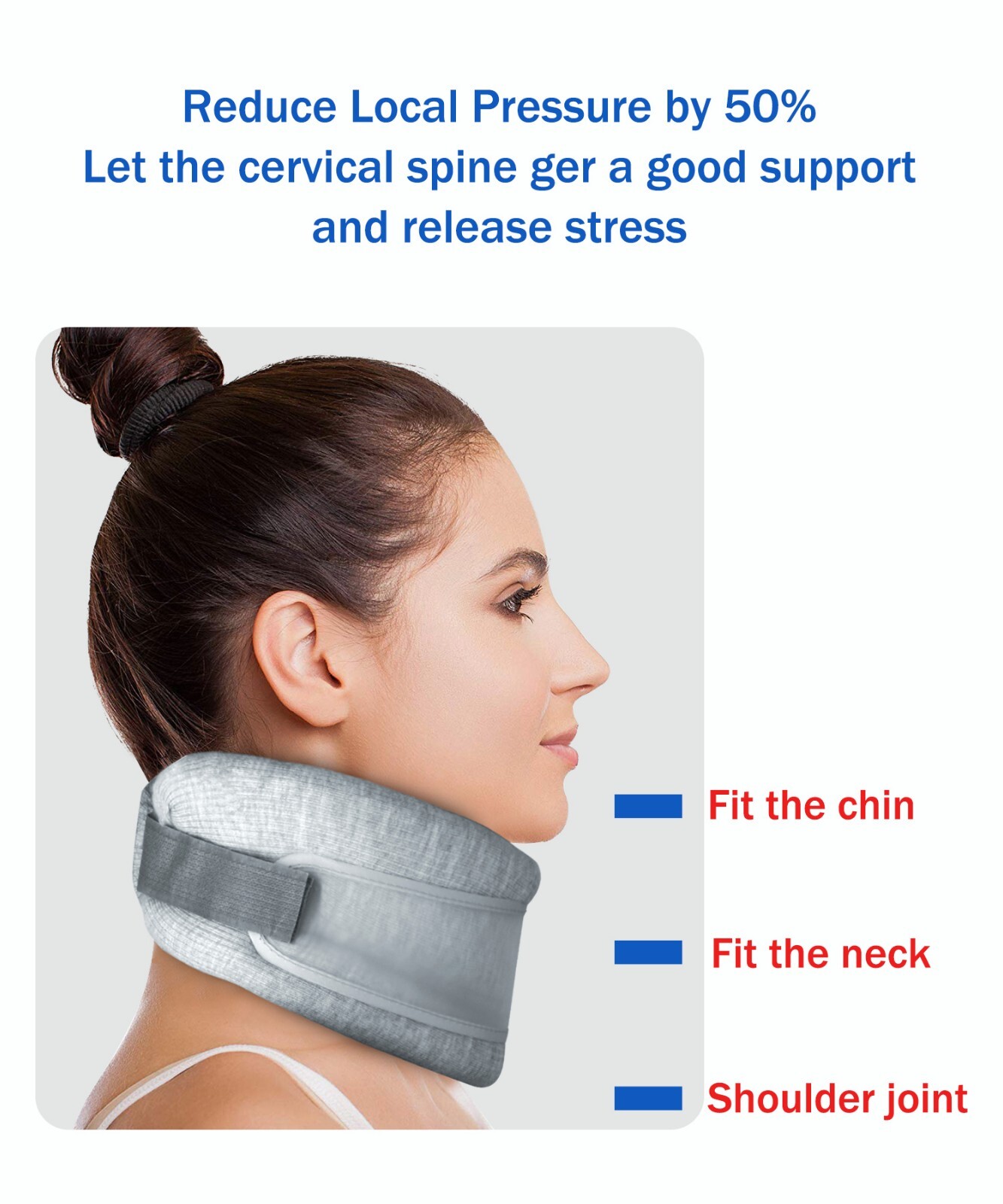 Professional Adjustable Cervical Collar Neck Traction Brace Support Pain Relief
