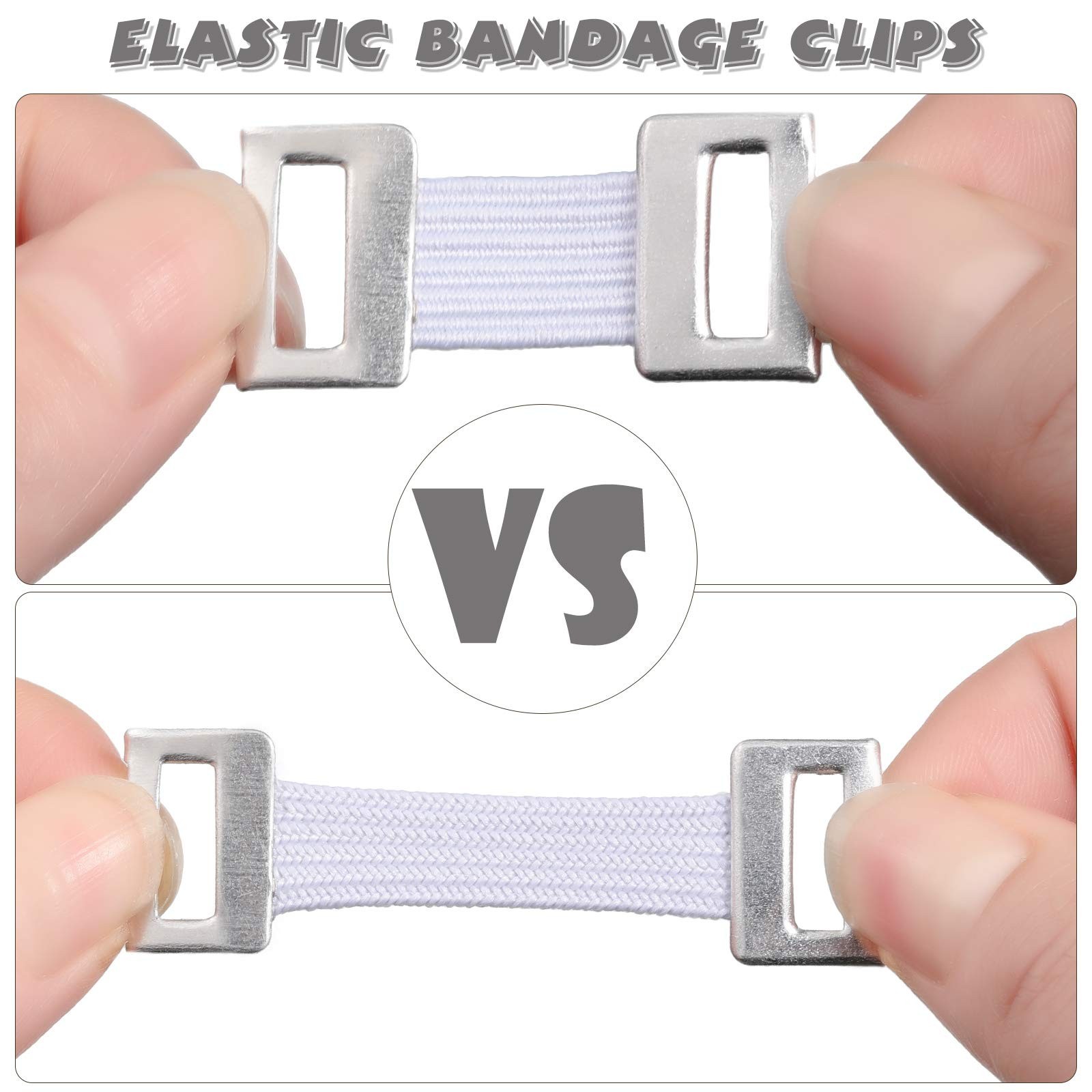 100 Pieces Bandage Clips Only Elastic Bandage Wrap Clips Stretch Metal Clasps…