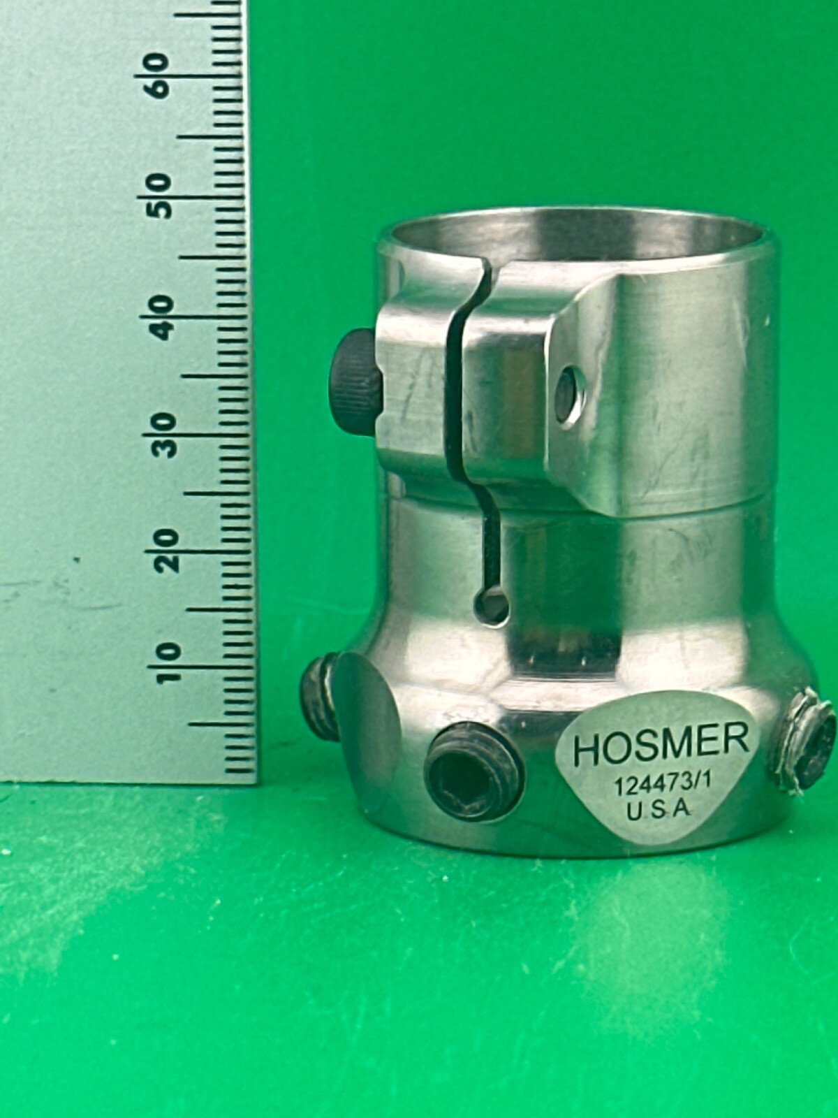 Prosthetic component adapter part. Hosmer tube clamp