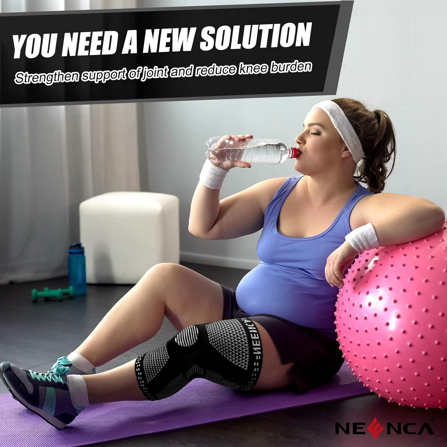 NEENCA plus Size Knee Brace for Knee Pain, Knee Support with Side Stabilizers &