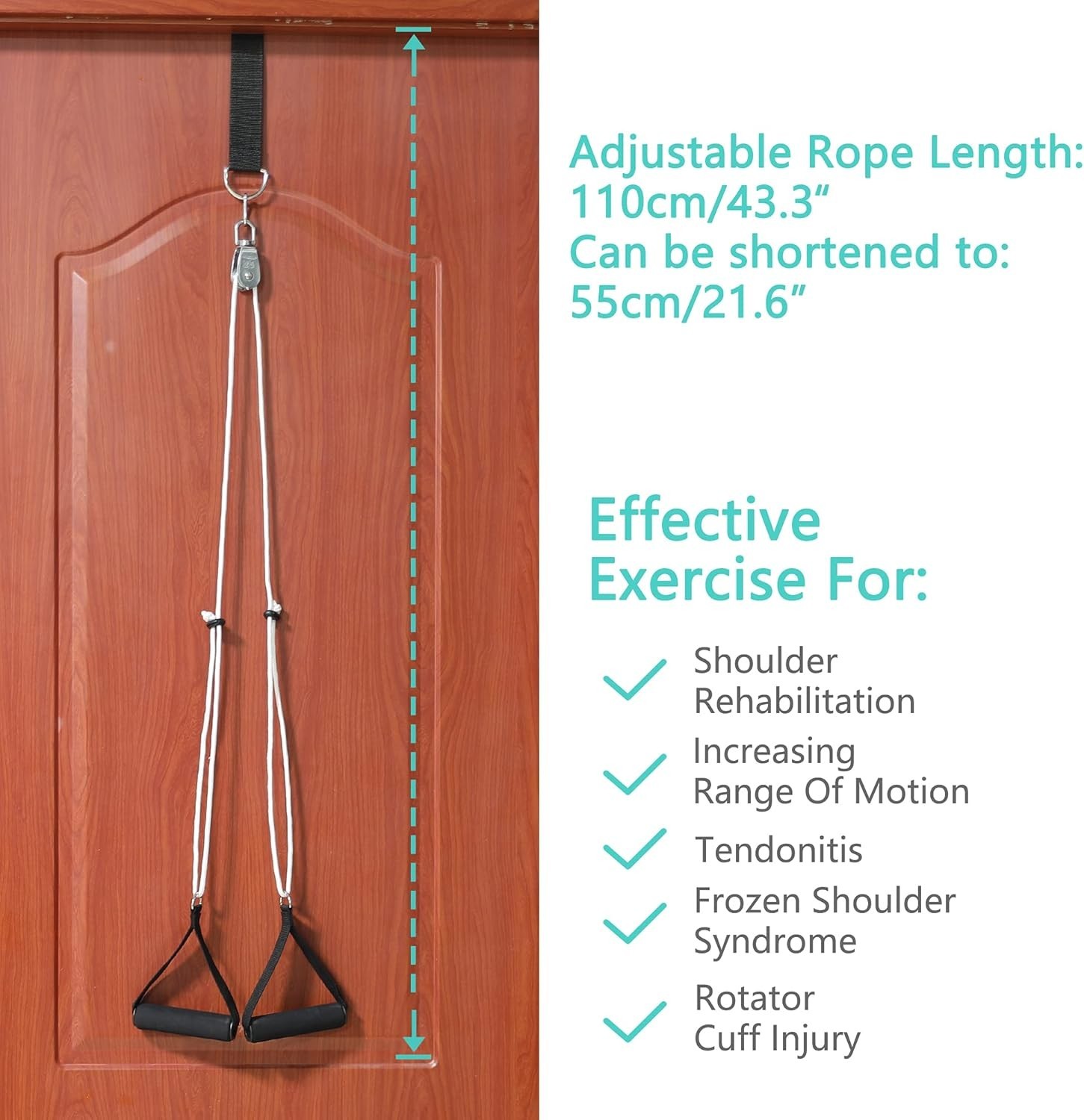 Shoulder Pulley, Over The Door Pulley System for Shoulder Rehab, Shoulder Exe…