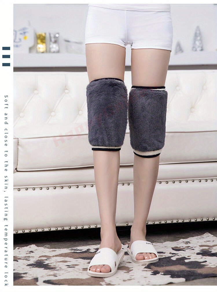 Warm Knee Pads Thick Double Layer Imitation Cashmere Knee Pads for Elderly Women