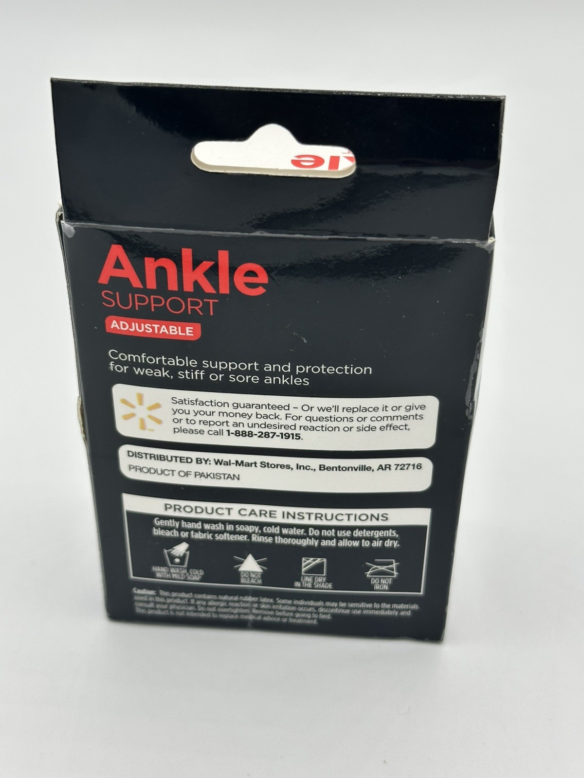 Equate Adjustable Ankle Support – Black – One Size – NEW In Box