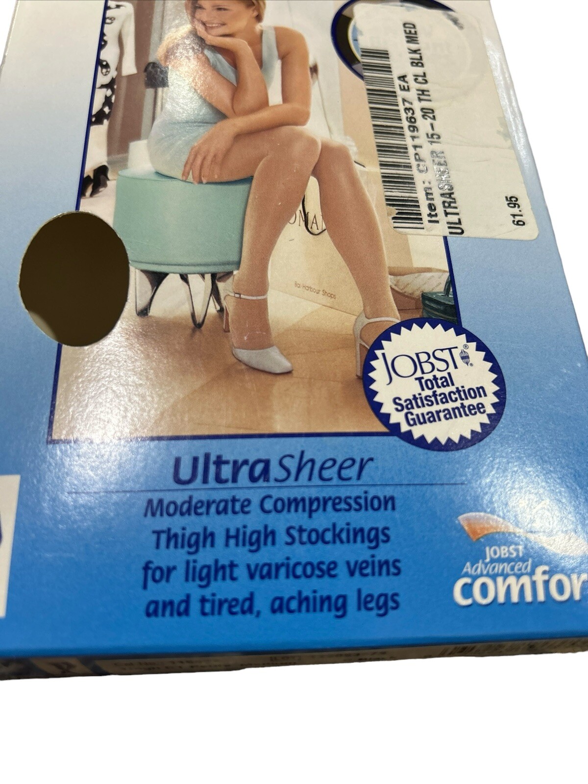 MediumPetite UltraSheer Compression Thigh Stockings 15-20 mmhg Silicone Supports