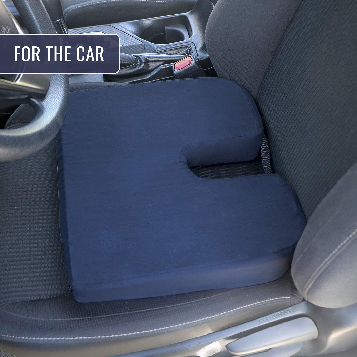 DMI Gradual Slope Seat Cushion for Coccyx, Sciatica and 15 Inch, Navy