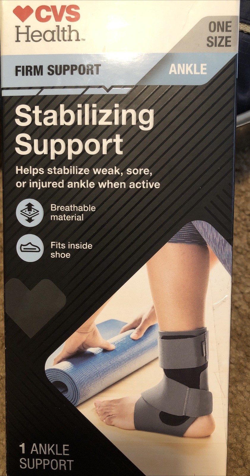 CVS One Size Adjustable Breathable Stabilizing Ankle Firm Support Unisex