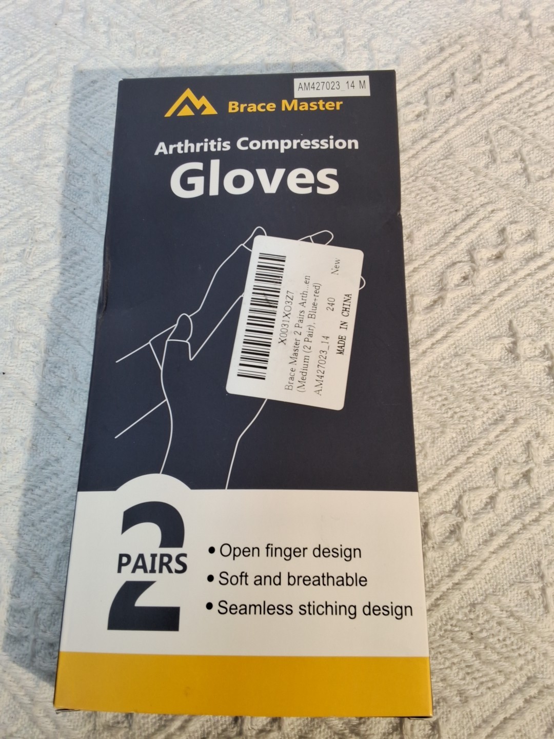 Arthritis Gloves Help Relieve Arthritis and Joint Swelling 2 Pairs Red/blue Sz M