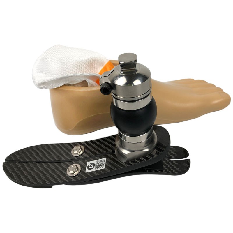 Carbon Fiber Prosthetic Foot 360° Ball Ankle Ti w/ Shell Sock Set 100kg