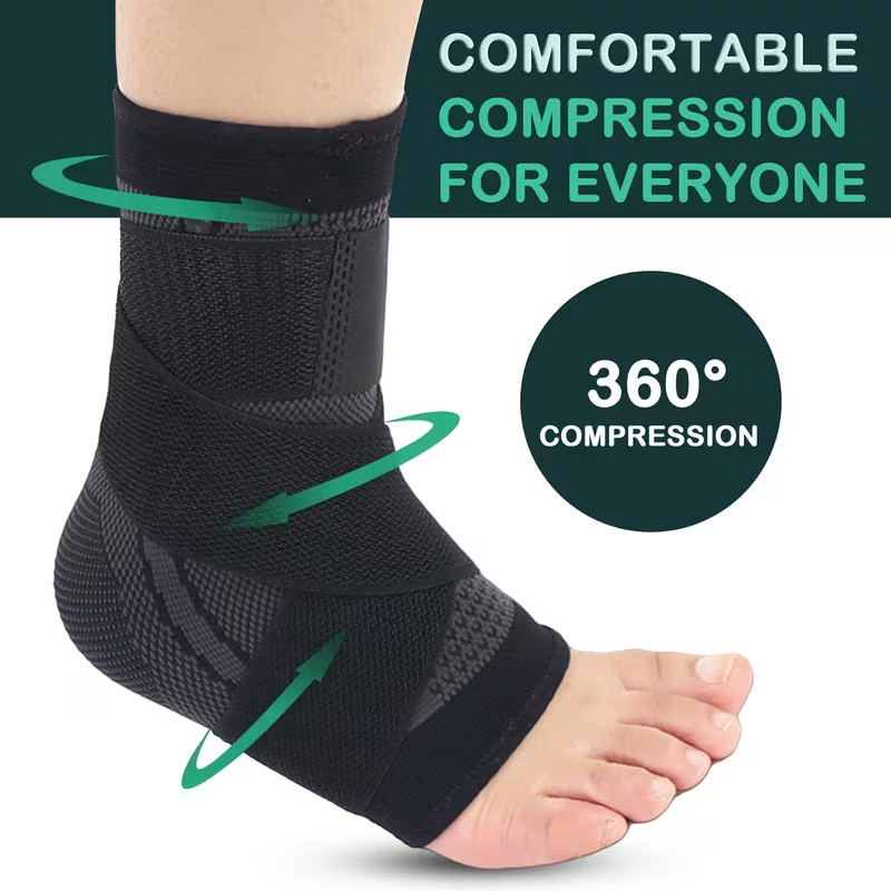 Adjustable Ankle Brace Compression Support Sleeve for Running Sports Foot Brace