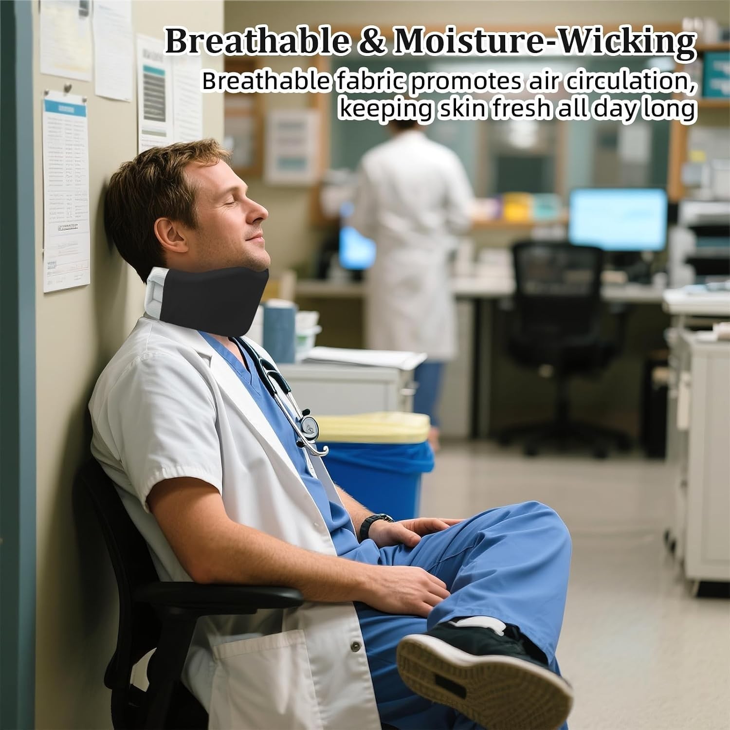 Breathable Black Neck Collar Covers – 4 Soft Protective Sleeves for Comfort