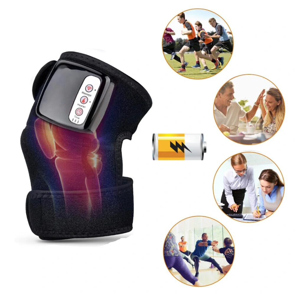 12W Electric Far Infrared Heating Knee Massager Adjustable Thermal Vibration US